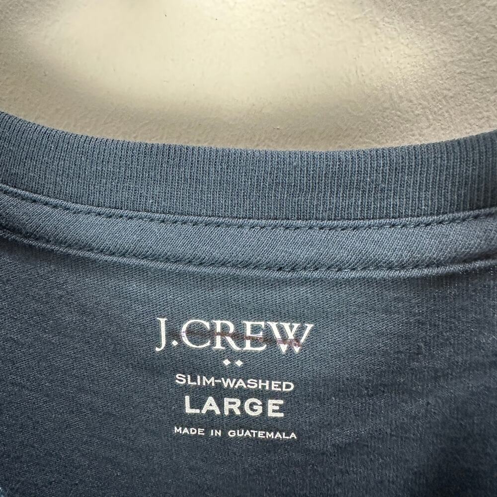 J.Crew Cotton Washed Jersey Pocket Tee Crewneck Vintage Navy Mens Large NWT - Picture 6 of 11